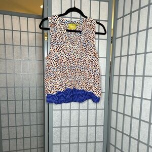 Anthropologie Maeve Multicolor Patterned Sleeveless Blouse